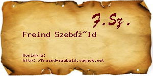 Freind Szebáld névjegykártya